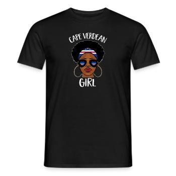 Cape Verde flag Cabo Verde flag - Men's T-Shirt - black - Front - AI Model Male 178 light (178cm)