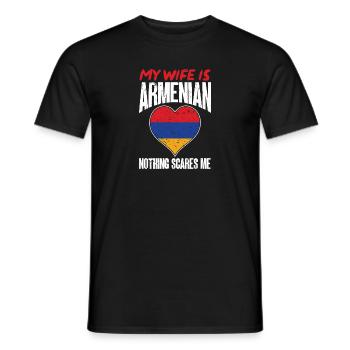 Armenische Flagge Armenien - Männer T-Shirt - Schwarz - Vorne - AI Model Male 178 light (178cm)