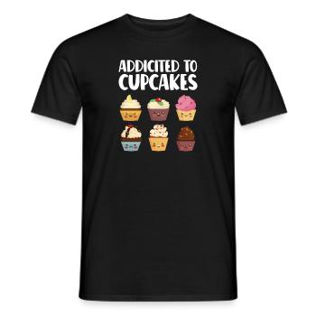 Chef pâtissier Baker Cuisson de cupcakes amusants - T-shirt homme - noir - Devant - AI Model Male 178 light (178cm)