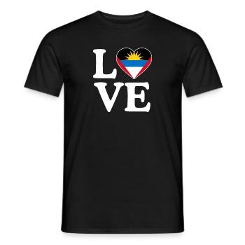 Antigua and Barbuda flag - Men's T-Shirt - black - Front - AI Model Male 178 light (178cm)