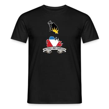 Flag of Antigua and Barbuda - Men's T-Shirt - black - Front - AI Model Male 178 light (178cm)