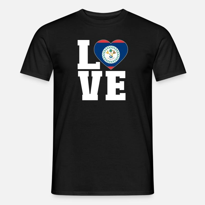 Belize Flagge Belizer - Männer T-Shirt - Schwarz
