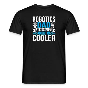 Droid Builder Robotics Dad Father Men Build Robot - Men's T-Shirt - black - Front - AI Model Male 178 light (178cm)