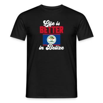 Belize Flagge Belizer - Männer T-Shirt - Schwarz - Vorne - AI Model Male 178 light (178cm)