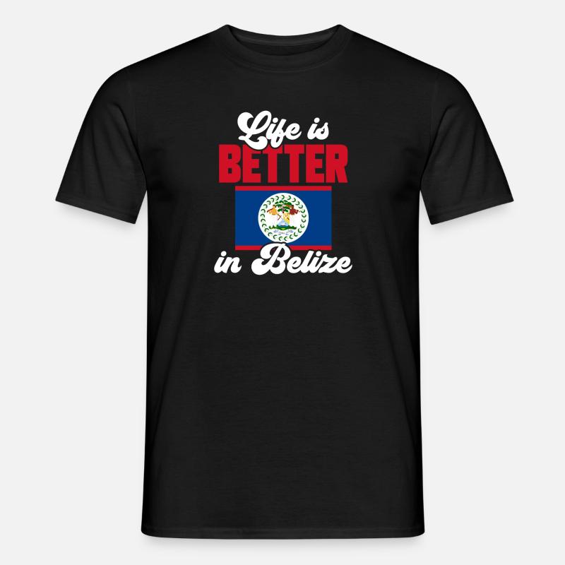 Belize Flag Belizean - Men's T-Shirt - black