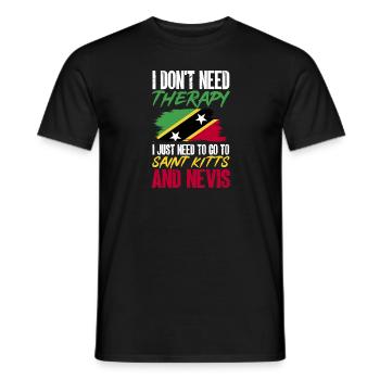 St. Kitts und Nevis Flagge - Männer T-Shirt - Schwarz - Vorne - AI Model Male 178 light (178cm)