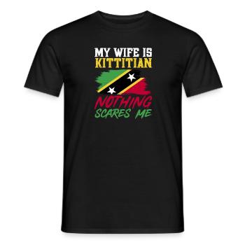 St. Kitts und Nevis Flagge - Männer T-Shirt - Schwarz - Vorne - AI Model Male 178 light (178cm)