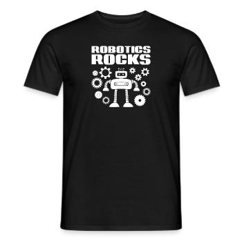 Robotics Rocks Cool Build Robot Cool Droid Builder - Men's T-Shirt - black - Front - AI Model Male 178 light (178cm)