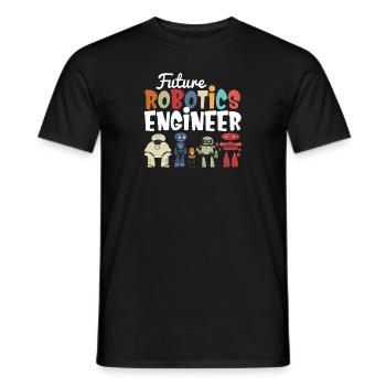 Cool Build Robot Future Robotics Engineer Kids Dro - T-shirt homme - noir - Devant - AI Model Male 178 light (178cm)
