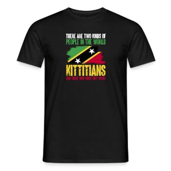 St. Kitts und Nevis Flagge - Männer T-Shirt - Schwarz - Vorne - AI Model Male 178 light (178cm)