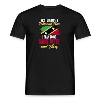 Flag of Saint Kitts and Nevis - Men's T-Shirt - black - Front - AI Model Male 178 light (178cm)
