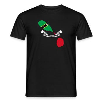 Flag of Saint Kitts and Nevis - Men's T-Shirt - black - Front - AI Model Male 178 light (178cm)