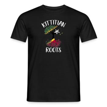 Flag of Saint Kitts and Nevis - Men's T-Shirt - black - Front - AI Model Male 178 light (178cm)
