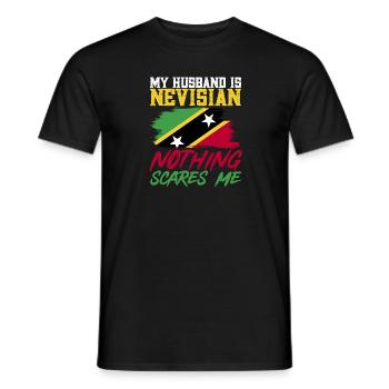 Flag of Saint Kitts and Nevis - Men's T-Shirt - black - Front - AI Model Male 178 light (178cm)