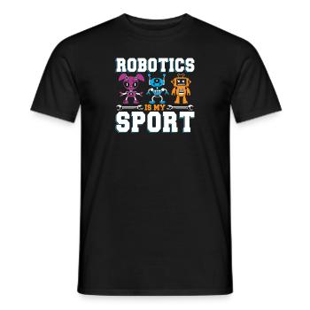 Drôle de robotique cool est mon sport droid builder buil - T-shirt homme - noir - Devant - AI Model Male 178 light (178cm)