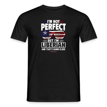 Liberia Flag Liberians - Men's T-Shirt - black - Front - AI Model Male 178 light (178cm)