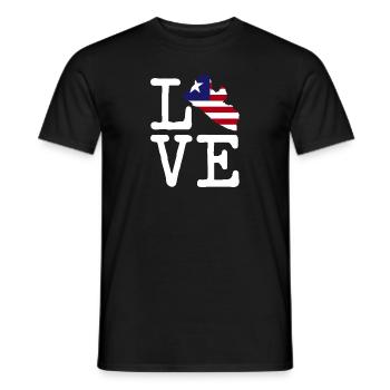 Liberia Flagge Liberianer - Männer T-Shirt - Schwarz - Vorne - AI Model Male 178 light (178cm)