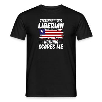Liberia Flag Liberians - Men's T-Shirt - black - Front - AI Model Male 178 light (178cm)
