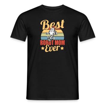 Best Robot Mom Ever Women Robotics Fan Mother Vint - Men's T-Shirt - black - Front - AI Model Male 178 light (178cm)