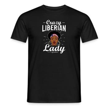 Liberia Flag Liberians - Men's T-Shirt - black - Front - AI Model Male 178 light (178cm)