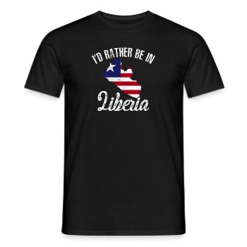 Liberia Flag Liberians - Men's T-Shirt - black - Front - AI Model Male 178 light (178cm)