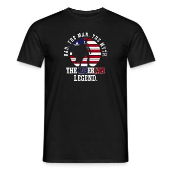 Liberia Flag Liberians - Men's T-Shirt - black - Front - AI Model Male 178 light (178cm)