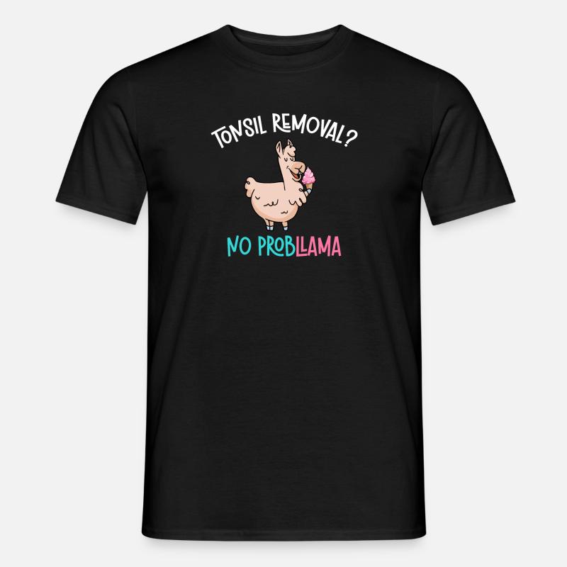 Tonsillectomia, recupero, tonsillectomia - T-shirt uomo - nero
