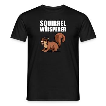Animal Forest Rodent Cool Squirrel Whisperer - Men's T-Shirt - black - Front - AI Model Male 178 light (178cm)