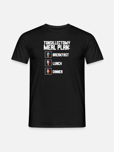 Tonsillectomy, recovery, tonsillectomy - Men's T-Shirt - black