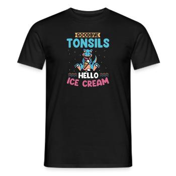 Amygdalectomie, récupération, amygdalectomie - T-shirt homme - noir - Devant - AI Model Male 178 light (178cm)