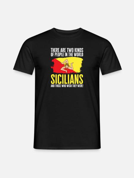 Sicily Flag Italy Sicily - Men's T-Shirt - black