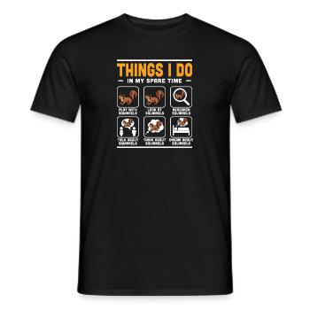 Forest Animal Squirrel Owner Things I Do In My Spa - Men's T-Shirt - black - Front - AI Model Male 178 light (178cm)