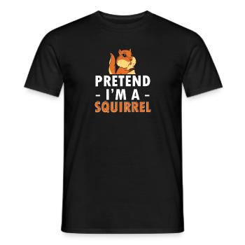 Chipmunk Pretend I'm A Squirrel Funny Cool Forest - Men's T-Shirt - black - Front - AI Model Male 178 light (178cm)
