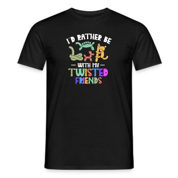 Balloon Animal Party Balloon Artist - Men's T-Shirt - black - Front - AI Model Male 178 light (178cm)