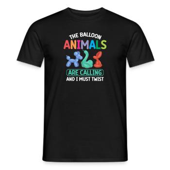 Balloon Animal Party Balloon Artist - Men's T-Shirt - black - Front - AI Model Male 178 light (178cm)