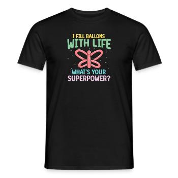Balloon Animal Party Balloon Artist - Men's T-Shirt - black - Front - AI Model Male 178 light (178cm)