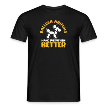Balloon Animal Party Balloon Artist - Men's T-Shirt - black - Front - AI Model Male 178 light (178cm)