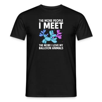 Balloon Animal Party Balloon Artist - Men's T-Shirt - black - Front - AI Model Male 178 light (178cm)