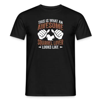Forest Animal This Is An Awesome Squirrel Lover Lo - Men's T-Shirt - black - Front - AI Model Male 178 light (178cm)