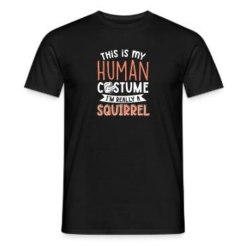 C’est mon costume humain, je suis vraiment un écureuil amusant - T-shirt homme - noir - Devant - AI Model Male 178 light (178cm)