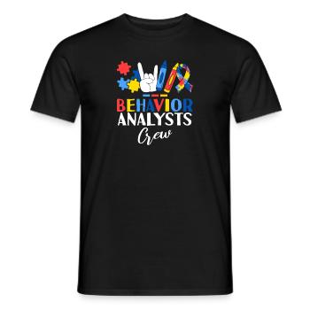 Behavior Analysts Crew ABA Therapist Behavioral - Men's T-Shirt - black - Front - AI Model Male 178 light (178cm)
