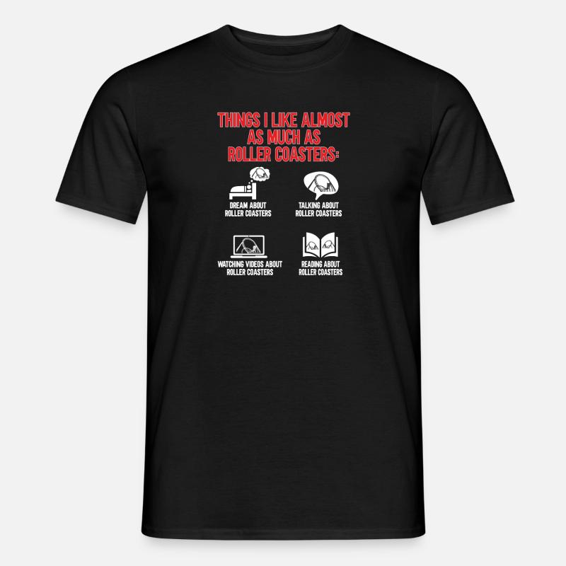 Achterbahn Rollercoaster Freizeitpark - Männer T-Shirt - Schwarz