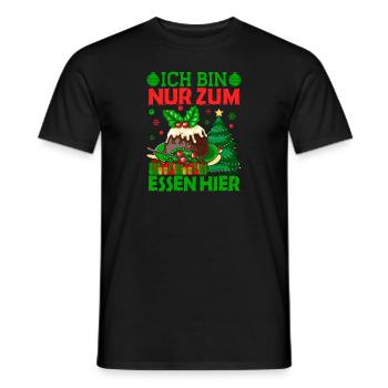 Weihnachten Essen Geschenkidee - Männer T-Shirt - Schwarz - Vorne - AI Model Male 178 light (178cm)