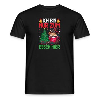 Weihnachten Essen Weihnachtsessen Heiligabend - Männer T-Shirt - Schwarz - Vorne - AI Model Male 178 light (178cm)