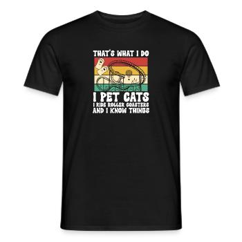Roller Coaster Roller Coaster Amusement Park - Men's T-Shirt - black - Front - AI Model Male 178 light (178cm)
