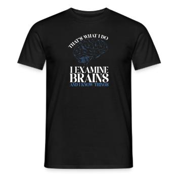 Neurology, Nurse, Brain, Neurologist - Men's T-Shirt - black - Front - AI Model Male 178 light (178cm)
