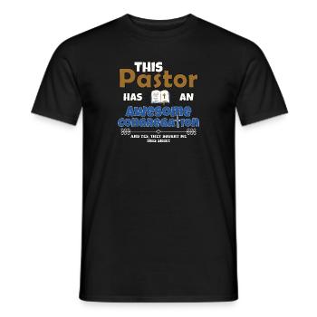 Prédicateur Religieux Ce Pasteur A Une Géniale - T-shirt homme - noir - Devant - AI Model Male 178 light (178cm)