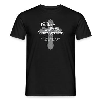 Prédicateur Chrétien Ce Pasteur A Une Géniale - T-shirt homme - noir - Devant - AI Model Male 178 light (178cm)