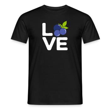 Heidelbeere Frucht Blaubeere - Männer T-Shirt - Schwarz - Vorne - AI Model Male 178 light (178cm)