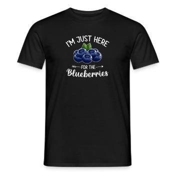 Heidelbeere Frucht Blaubeere - Männer T-Shirt - Schwarz - Vorne - AI Model Male 178 light (178cm)